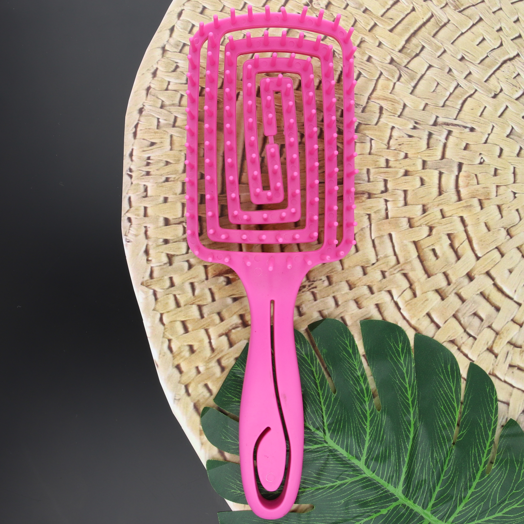 Scalp Massager Hair Comb For Dry Wet Curly Hair - Pink