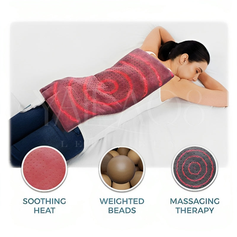Massaging Weighted Heating Pad - Grey