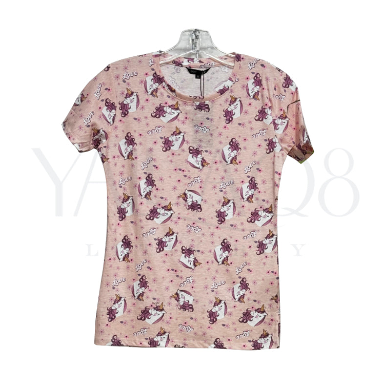 Women's Printed Round-Neck Half Sleeves T-Shirt  - FKFTOP8868
