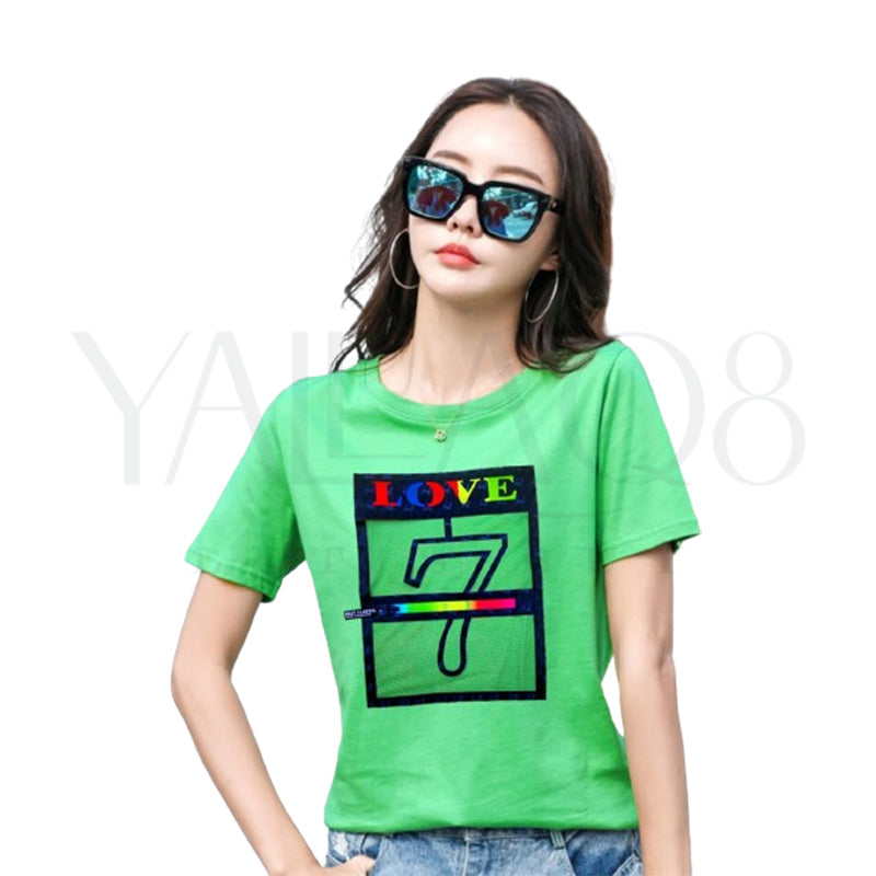 Women's Half Sleeves Printed Design T-Shirt - FKFTOP9139