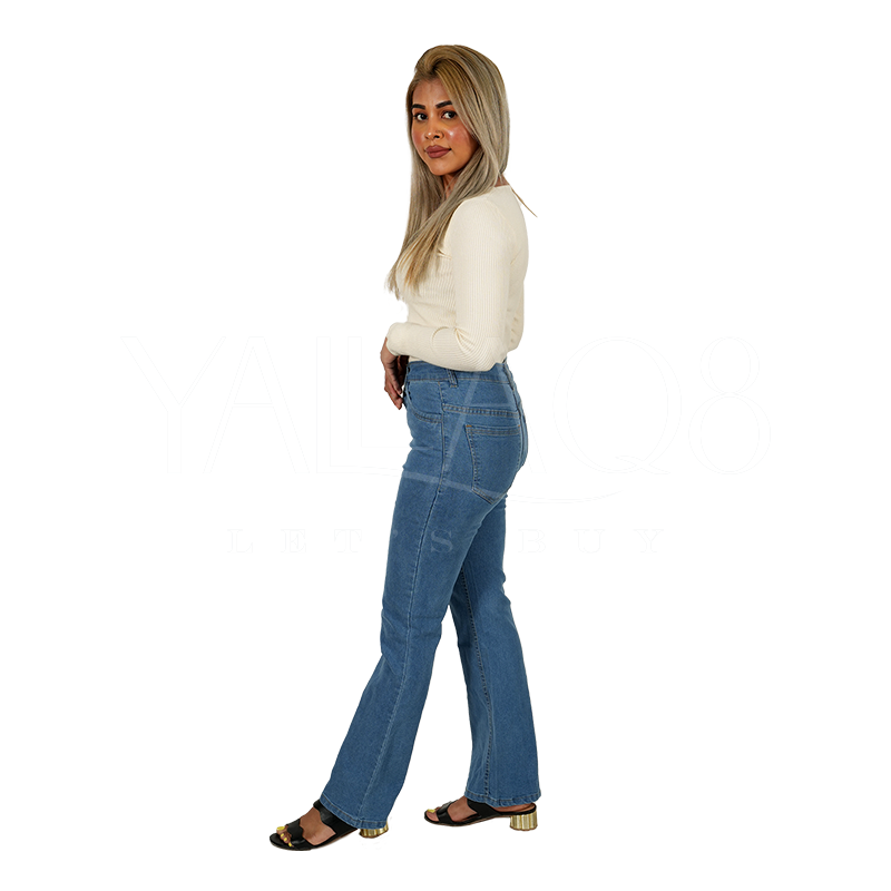 Women's Bell Bottom Jeans   - FKFWJNS8857
