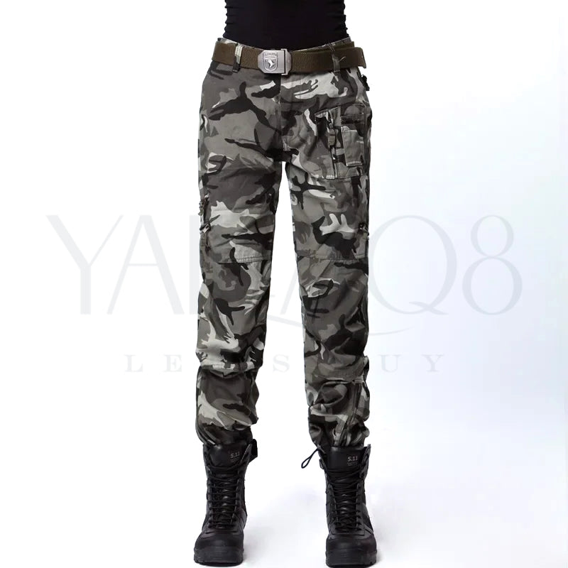 Women's Multi Pockets Camouflage Loose Trousers - FKFWJNS9165