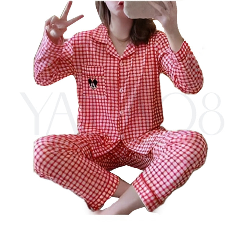 Women's Checked Design Front Open Pyjama Set - FKFWPJS8996