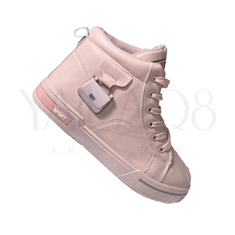 Women's Stylish Lace-Up High-Top Sneakers - FKFWSH9031