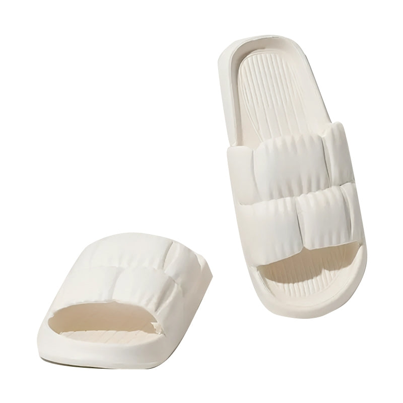 Women's Ruched Cloud Quick Drying Comfy Home Slides - FKFWSL9075