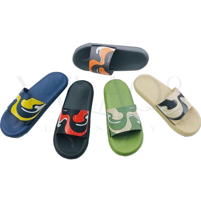 Men's Printed And Multicolored Stylish Flip Flop - FKFWSL9120