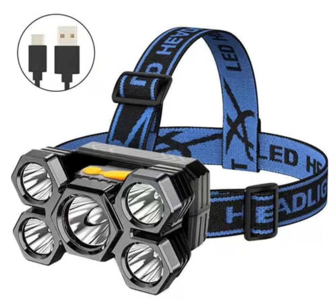 USB Rechargeable Outdoor Camping Waterproof Headlamp