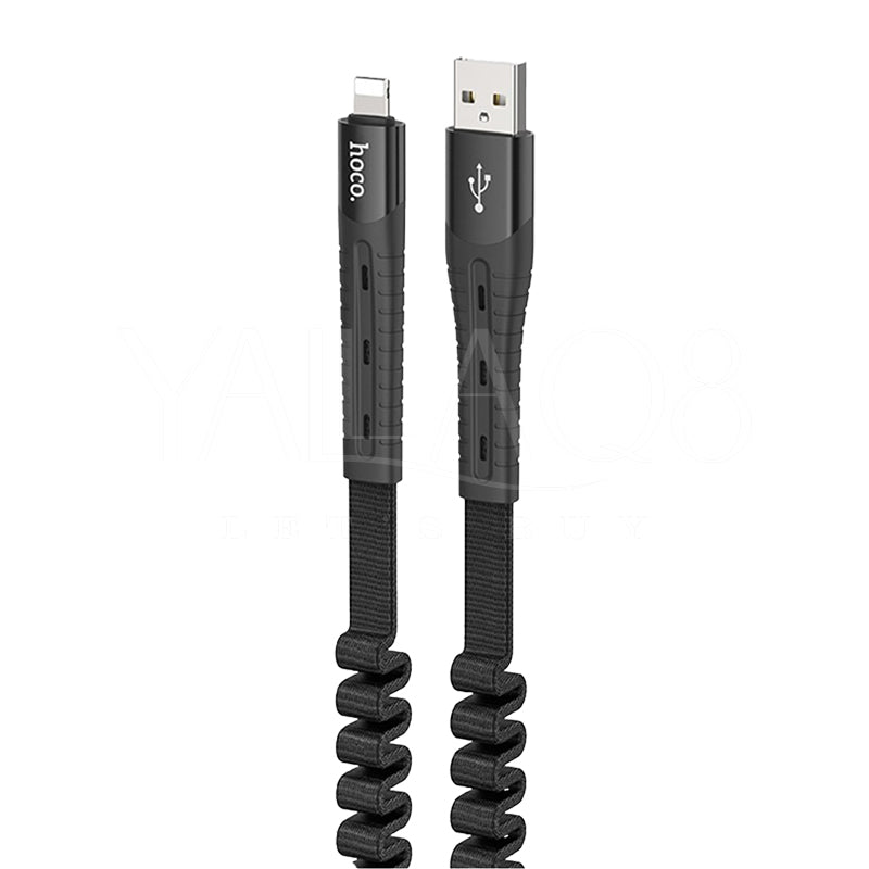 Hoco U78 Cotton Treasure Cable USB to Lightning - Black