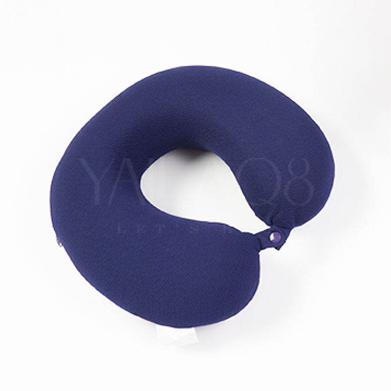 Solid Neck Pillow with Snap Button Closure - FKFUTL1002