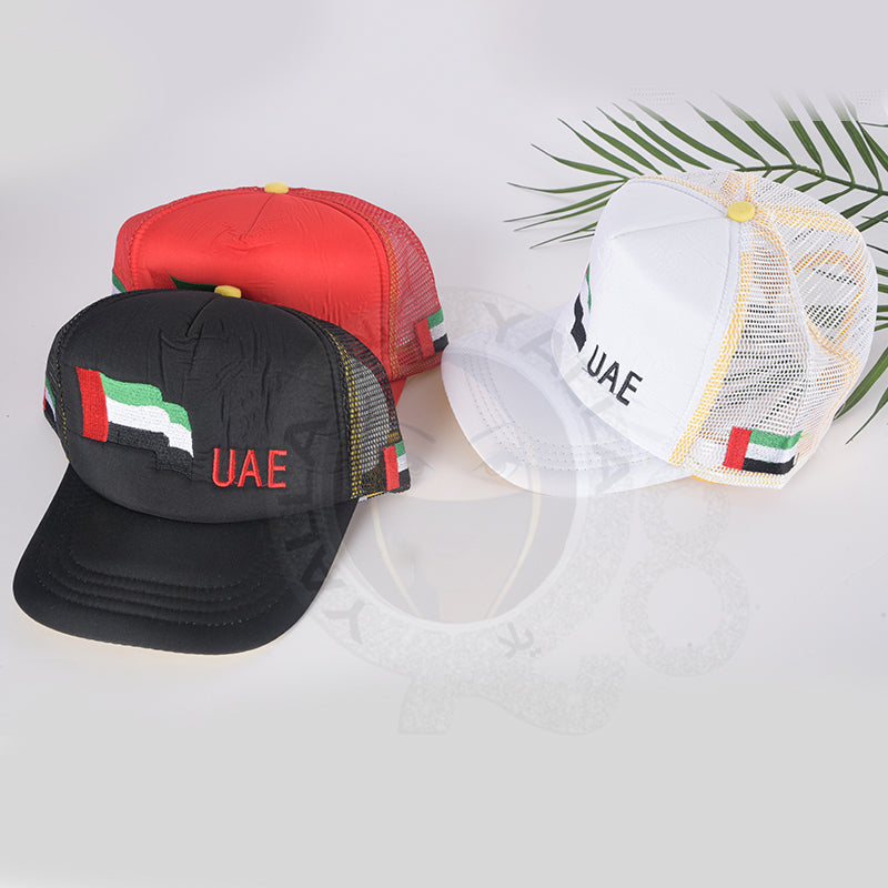 UAE With Flag Mesh Type Cap - FKFWACCCAP3821