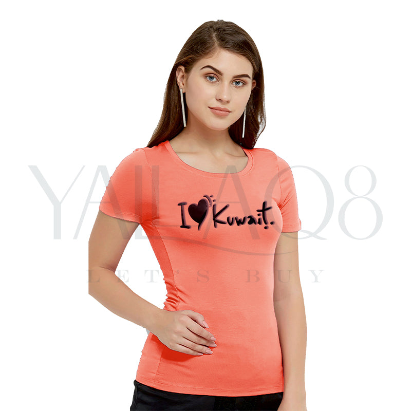 Women's Round Neck Half Sleeves T-Shirt  - FKFTOP8672